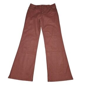 Chico's Perfect Stretch‎ Coated Denim Jean 1R US 8 Girlfriend Bootcut Raisin NEW